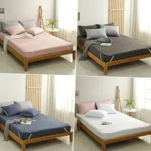 마이크로 방수 패드 누빔 무소음 매트리스 마이크로 항균 패드 침대 유아용 사계절 어린이 싱글