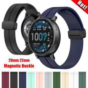 Huami Amazfit Active Max 시계 밴드 BALANCE 2 2/GTR/GTS 스포츠용 22mm 20 실리콘 자기 교체 스트랩 팔찌 손목