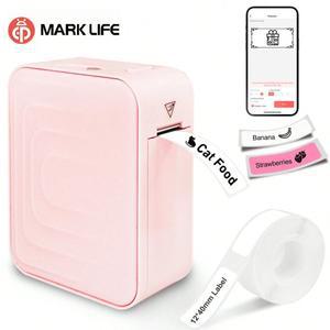 마크라이프 M1 라벨 프린터 호환 미니 휴대용 열전사 블루투스 기계 용 태그 스티커 제작기 사무실 용