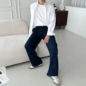 휴어 남자 린넨 투턱 와이드 팬츠 SD-240501M Yoa4+5aGE