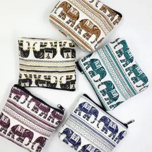 화장품 태국 코끼리 패브릭 소형 파우치 메이크업 생리대 주머니 가방 여행용 출장용 면