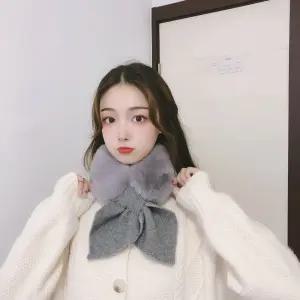리본 고리형 페이크 퍼 니트 쁘띠 패션 머플러 YiQ6+2avh