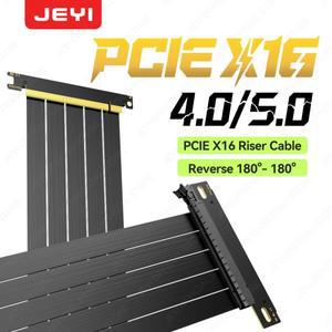 JEYI PCIe 4.0/5.0 x16 (32GB/s) 연장 케이블-GPU 라이저 케이블 그래픽 카드용 마이닝 장비 수직 장착 409