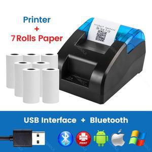 미니 블루투스 열전 사 프린터 무선 UBS 데스크탑 58mm 영수증 빌 Android iOS Windows의 Loyverse POS  앱