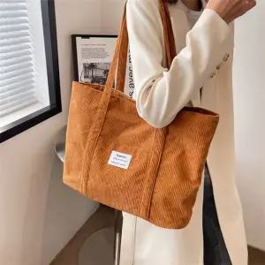 데일리 기본스타일 코듀로이 깔끔한 여자가방 숄더백 골덴가방 쇼퍼백 데일리가방