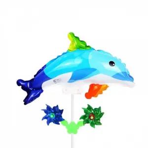 PW-SA 캐릭터 바람개비풍선 돌고래 블루 풍선