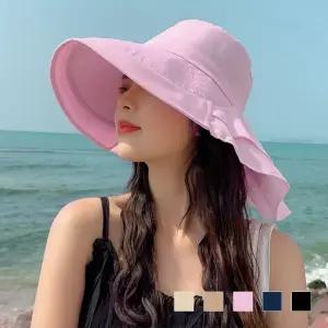 사틴 컬러풀 챙 비치 페도라 SD-230216 Miv2+3SZK