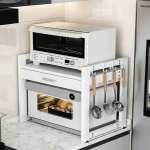 전자레인지선반 다기능 서랍 오븐랙 폭50 밥통선반