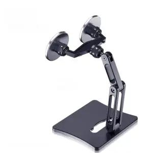 프리미엄 태블릿 스마트폰 거치대 탁상형 자석식 필기용 더블볼헤드스탠드+금속헤드2개