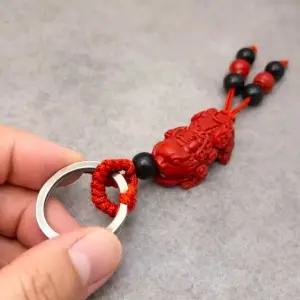 비휴키링 경면주사 열쇠고리 액막이 키링 부적 가방키링 백참