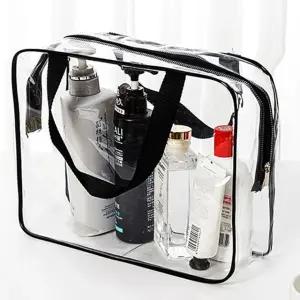 투명비치백 썸머 여행 비치백 다용도 토드 물놀이 수영 가방