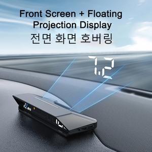 HUD 자동차 헤드업 디스플레이 게이지 OBD2 운전 컴퓨터 온도 속도계 범용 전자 기기