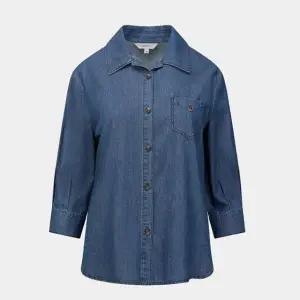 [롯데백화점]요하넥스 오픈칼라 데님 블라우스 Z5C9B103