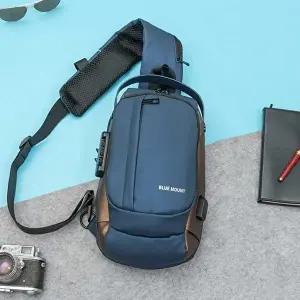 슬링백가방 남녀공용 USB 도난방지 잠금 슬링백 여행보조가방