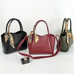 슬링백가방 소가죽 토트 크로스백 스카프장식 직장인 캐주얼가방