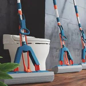 회전 탈수형 펄프 막대걸레 청소도구 세트 1식 접이식 손잡이 가정 사무실용
