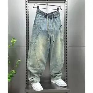 남자 캐주얼 일자 배기 긴바지 춘추 편한 청바지 배기핏 M스포3