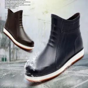 남성장화 남성 3컬러 첼시부츠 주름 포인트 레인부츠 남자장화