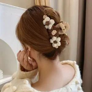 꽃 815YPB78 방한 머리핀 스타일 집게삔 머리핀집 헤어핀 게핀