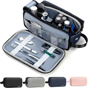 남성용 차키피 세면도구 가방 여행용 정리함 도프 키트 방수 면도 지퍼가 달린 가벼운 화장품 욕실