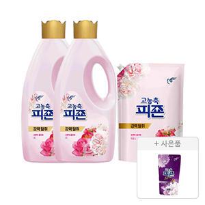 고농축 피죤 오리지널 로맨틱플라워 2L, 2개 + 오리지널  리필 1.6L, 1개 + 증정 (미스틱레인300ml,1개)