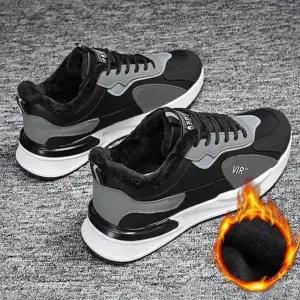 남성 겨울 털운동화 기모 캐주얼슈즈 스니커즈 데일리신발 방한 슈즈 2색