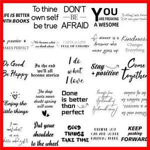 50PCS 영감 낙서 스티커 영어 격려 기타 전화 장식 DIY 방수