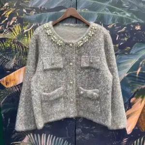 진주큐빅라운드포켓니트자켓 IC MM12KJ015