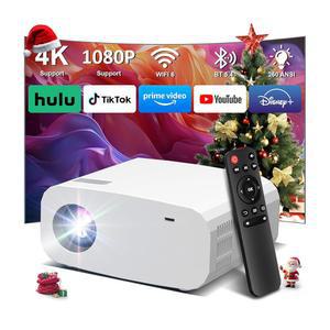 WIFI 블루투스를 지원하는 XENPONAD 미니 프로젝터 150인치 키스톤 휴대용 TV HDMI용 오토 야외 1080P 스틱 휴대폰 내장 스마트 영화 PC 프로젝터 디스플레이