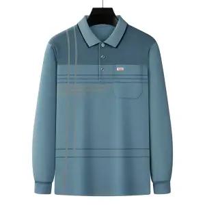 남성 스트라이프 긴팔 티셔츠 가슴주머니 데일리룩 겨울 가을