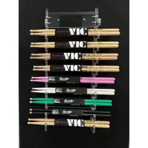 드럼스틱거치대 벽걸이 북채꽂이 아크릴 투명 수납 보관대 선반 벽면설치 드럼용품