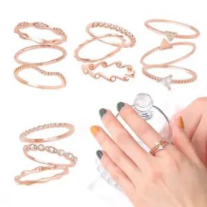 도금반지 14Kgp 로즈골드 레이어드링 3종 반지 세트 7종 택1 로즈골드반지