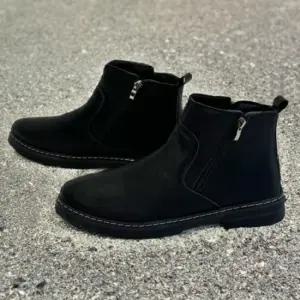 모카신 남자 신고벗기 편한 겨울 방한부츠 옆지퍼 첼시 털부