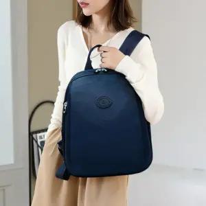 심플 사이드 지퍼 포켓 여성 백팩