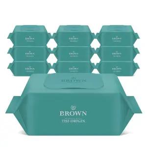 브라운 물티슈 대용량 물티슈 더 오리진 100매 캡형 10팩