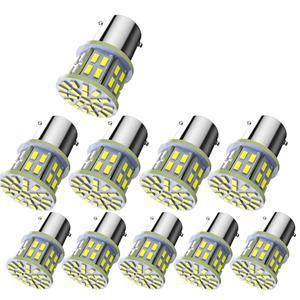 24V 차량용 S25 LED 싱글 화이트 백램프 G18 1156 BA15s 트랙 데코 트럭 덤프 버스 대형 방향지시등 마커 전구 턴라이트 브레이크 램프 사이드 플래시 고휘도 범용 10개 세트