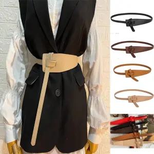 [유토피아]키밍 사선 포인트 코트벨트 여성 정장 가죽장식 버클 여성벨트