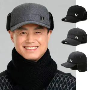 모직 귀달이 N볼캡 겨울 모자 신사 아버지 할아버지 남자 남성 40대 50대
