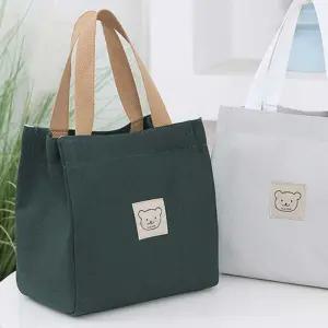 여자 캔버스 에코 백 시장 마트 미니 토트 가방 코디 TEU8+8Xsl
