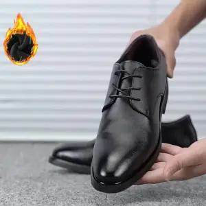 로퍼 구두 출퇴근용 기모 안감 겨울 남성 정장 따뜻한 UJu1+6cRW