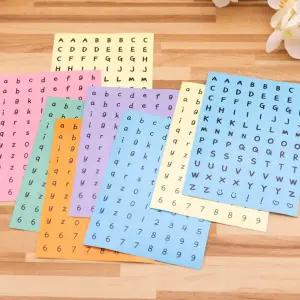 알파벳 숫자 스티커 12장 set 대문자 소문자 전화번호 다꾸 이니셜 영어 다꾸 영문 숫자 알파벳