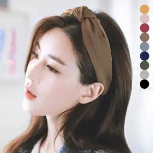 헤어 머리띠 꼬임 매듭 넓은 헤어밴드 패브릭 머리끈