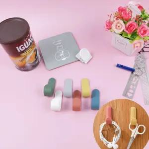 부착식 컬러 J타입 후크 고리 소품 걸이 4P