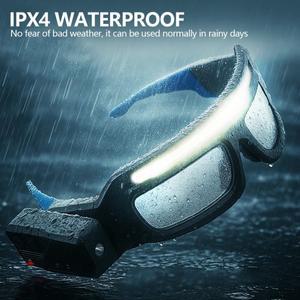 XTE 다기능 안경 조명 타입-C 충전 경고 헤드램프 컴팩트하고 휴대 가능 터치 감응식