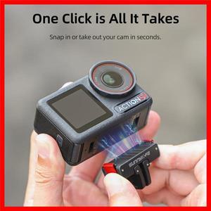 DJI 오스모 액션 5 프로/4 3 2/360/카메라용 마그네틱 어댑터 퀵 릴리즈 베이스 마운트 1/4 나사 포트 4