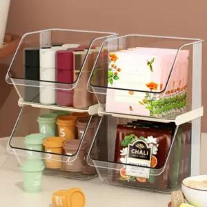 탕비실정리함 티백 커피 보관함 2단 수납함 투명 약통 캡슐 적층형
