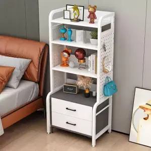 로봇청소기 수납장 보관 프레임 책장 선반 거실장 블랙 흰색