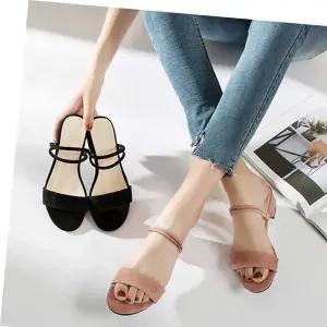 여름샌들뮬 여자 비치 신발 뮬슬리퍼 샌들 여름 원피스 슈즈 코디