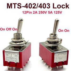 MTS-402 ONON ONOFF-ON 토글 스위치 AC 250V 2A 5A 12 핀 4PD