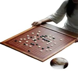 바둑판 세트 고급 오목 대나무 휴대용 장기판 접이식